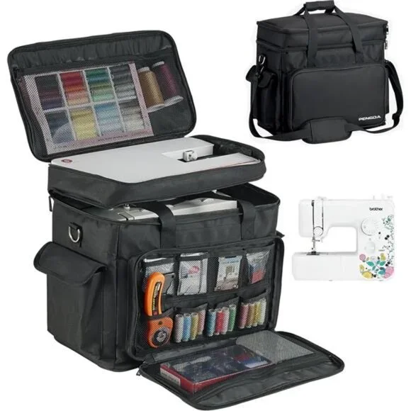 2 Layer Sewing Machine Case with Adjustable Shoulder Strap Sewing - Picture 1 of 7